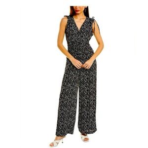 Ellen Tracy black print jumpsuit